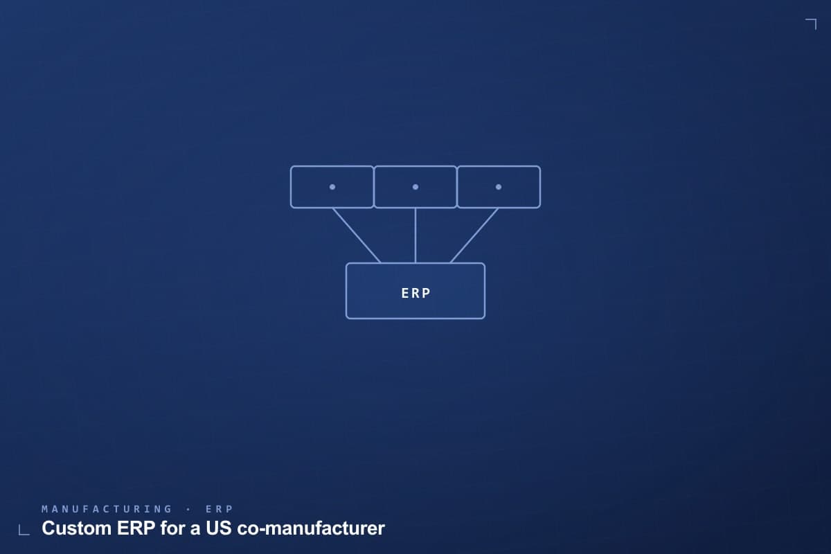 Co-manufacturer ERP case study visual